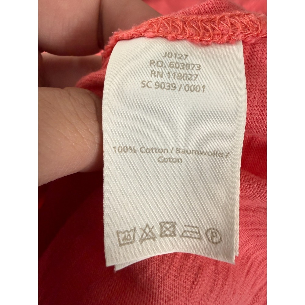 Boden Size 6 Minimalist Tie Knee Length Shirt Dress Red Pink Long Sleeve Collar - Picture 7 of 9